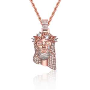 Rose Gold Stellar Jesus Pendant - Small