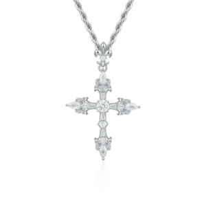 Women's Fleur De Lis Cross Pendant